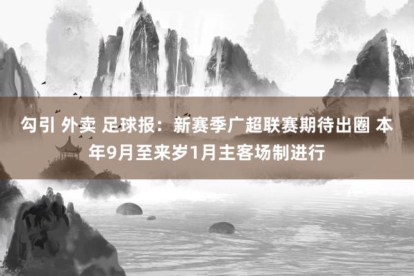 勾引 外卖 足球报:新赛季广超联赛期待出圈 本年9月至来岁1月主客场制进行