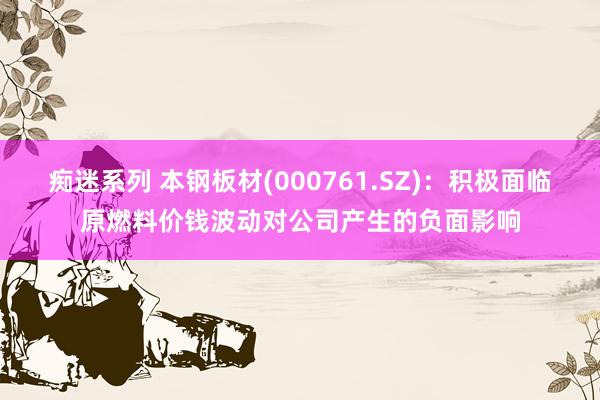 痴迷系列 本钢板材(000761.SZ):积极面临原燃料价钱波动对公司产生的负面影响