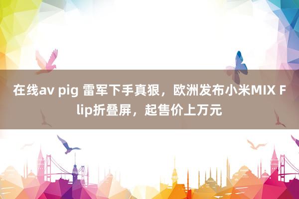 在线av pig 雷军下手真狠,欧洲发布小米MIX Flip折叠屏,起售价上万元