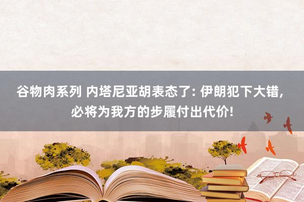 谷物肉系列 内塔尼亚胡表态了: 伊朗犯下大错, 必将为我方的步履付出代价!