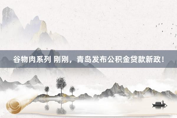 谷物肉系列 刚刚,青岛发布公积金贷款新政!