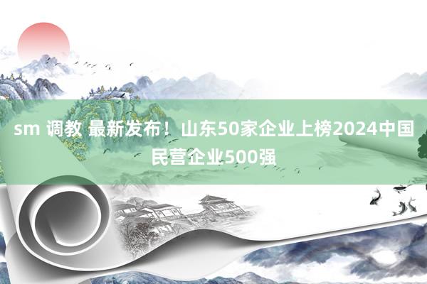 sm 调教 最新发布!山东50家企业上榜2024中国民营企业500强