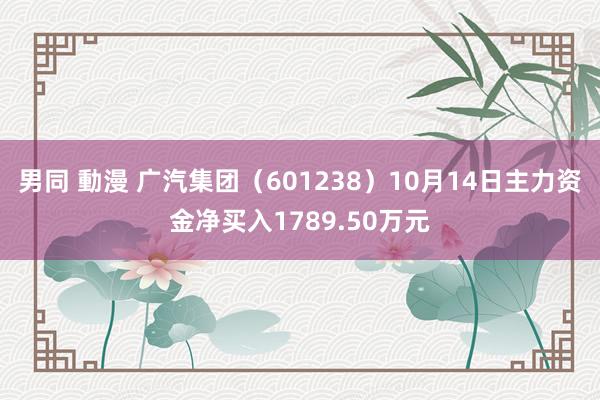 男同 動漫 广汽集团(601238)10月14日主力资金净买入1789.50万元