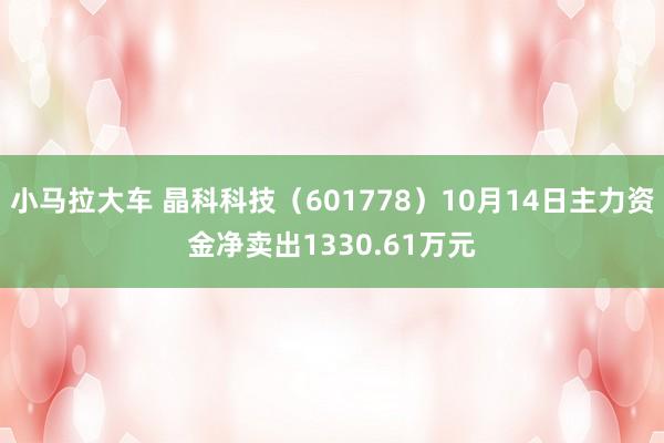 小马拉大车 晶科科技(601778)10月14日主力资金净卖出1330.61万元