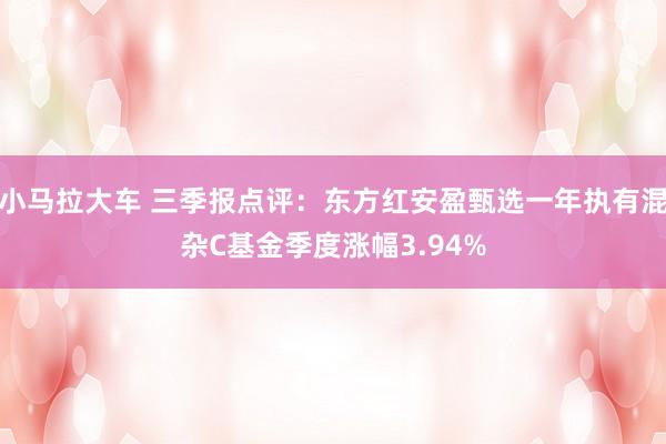 小马拉大车 三季报点评:东方红安盈甄选一年执有混杂C基金季度涨幅3.94%