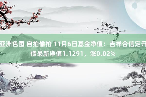 亚洲色图 自拍偷拍 11月6日基金净值:吉祥合信定开债最新净值1.1291,涨0.02%