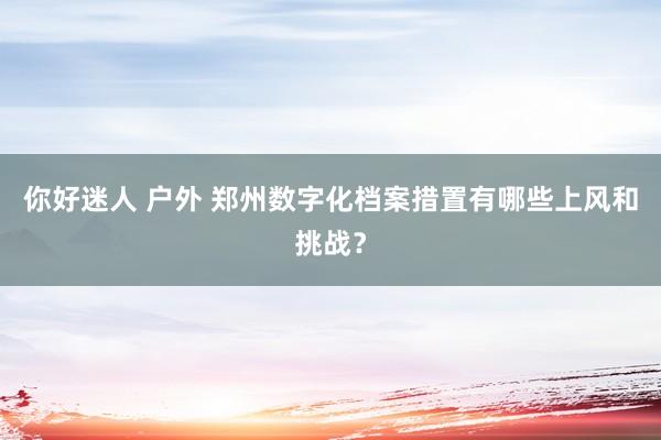 你好迷人 户外 郑州数字化档案措置有哪些上风和挑战?