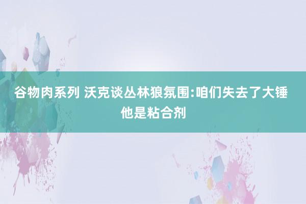 谷物肉系列 沃克谈丛林狼氛围:咱们失去了大锤 他是粘合剂