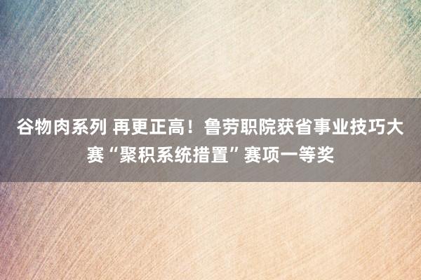 谷物肉系列 再更正高!鲁劳职院获省事业技巧大赛“聚积系统措置”赛项一等奖