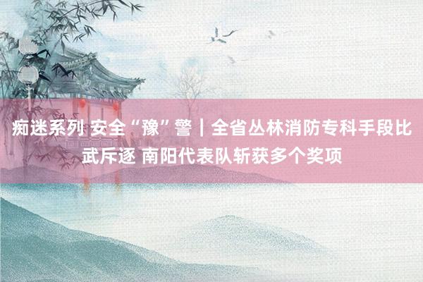 痴迷系列 安全“豫”警|全省丛林消防专科手段比武斥逐 南阳代表队斩获多个奖项
