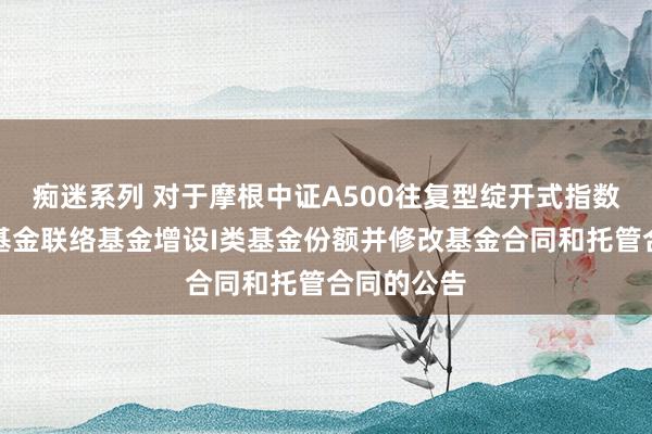 痴迷系列 对于摩根中证A500往复型绽开式指数证券投资基金联络基金增设I类基金份额并修改基金合同和托管合同的公告