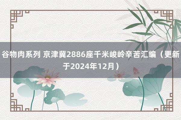 谷物肉系列 京津冀2886座千米峻岭辛苦汇编(更新于2024年12月)