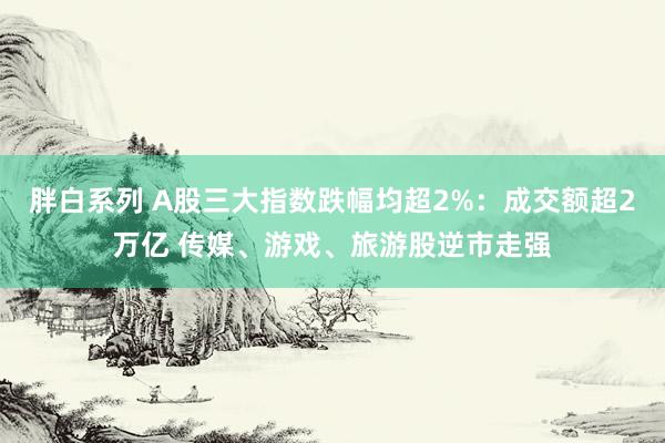 胖白系列 A股三大指数跌幅均超2%:成交额超2万亿 传媒、游戏、旅游股逆市走强