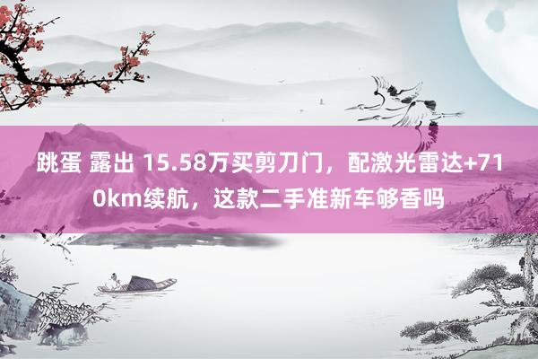 跳蛋 露出 15.58万买剪刀门,配激光雷达+710km续航,这款二手准新车够香吗