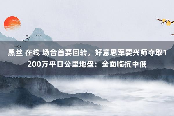 黑丝 在线 场合首要回转,好意思军要兴师夺取1200万平日公里地盘:全面临抗中俄
