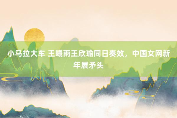 小马拉大车 王曦雨王欣瑜同日奏效,中国女网新年展矛头