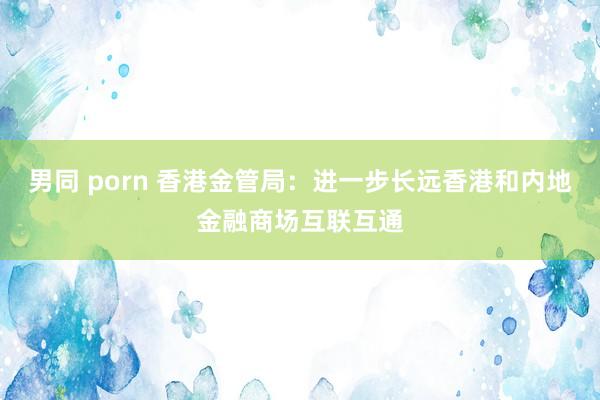 男同 porn 香港金管局:进一步长远香港和内地金融商场互联互通