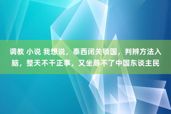 调教 小说 我想说,泰西闭关锁国,判辨方法入脑,整天不干正事,又坐蓐不了中国东谈主民