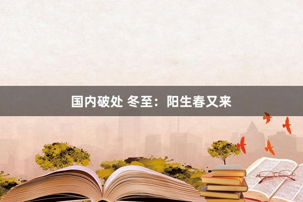国内破处 冬至:阳生春又来