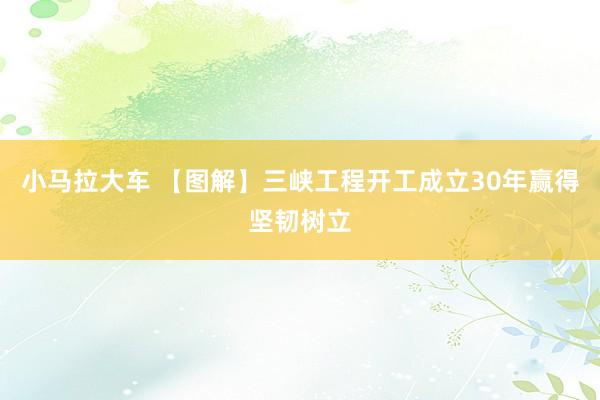 小马拉大车 【图解】三峡工程开工成立30年赢得坚韧树立