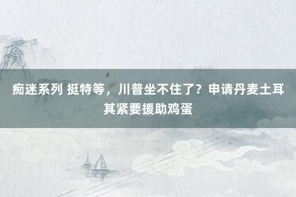 痴迷系列 挺特等,川普坐不住了?申请丹麦土耳其紧要援助鸡蛋