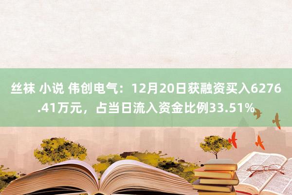 丝袜 小说 伟创电气:12月20日获融资买入6276.41万元,占当日流入资金比例33.51%