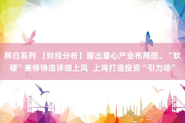 胖白系列 【财经分析】画出重心产业布局图、“软硬”兼修铸造详细上风 上海打造投资“引力场”