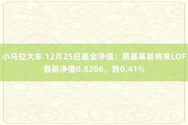 小马拉大车 12月25日基金净值:易基革新将来LOF最新净值0.8206,跌0.41%