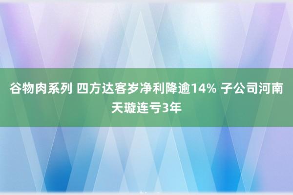 谷物肉系列 四方达客岁净利降逾14% 子公司河南天璇连亏3年