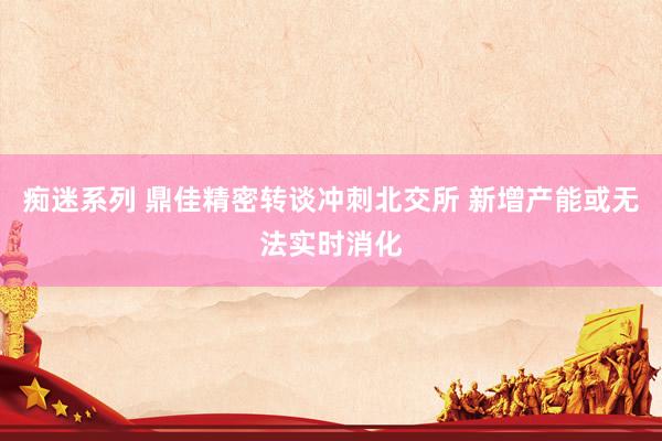 痴迷系列 鼎佳精密转谈冲刺北交所 新增产能或无法实时消化