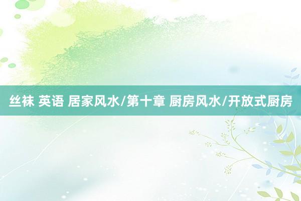丝袜 英语 居家风水/第十章 厨房风水/开放式厨房