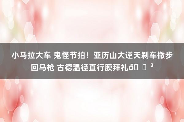 小马拉大车 鬼怪节拍！亚历山大逆天刹车撤步回马枪 古德温径直行膜拜礼😳