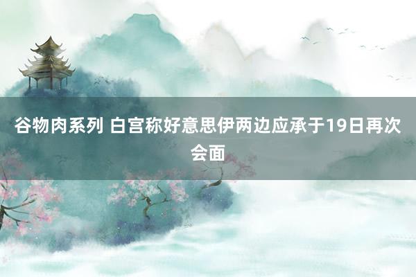 谷物肉系列 白宫称好意思伊两边应承于19日再次会面
