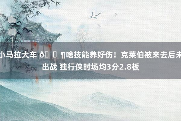小马拉大车 😶啥技能养好伤!克莱伯被来去后未出战 独行侠时场均3分2.8板