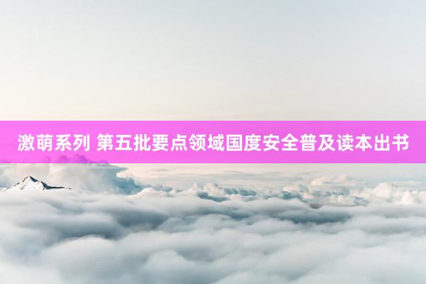 激萌系列 第五批要点领域国度安全普及读本出书