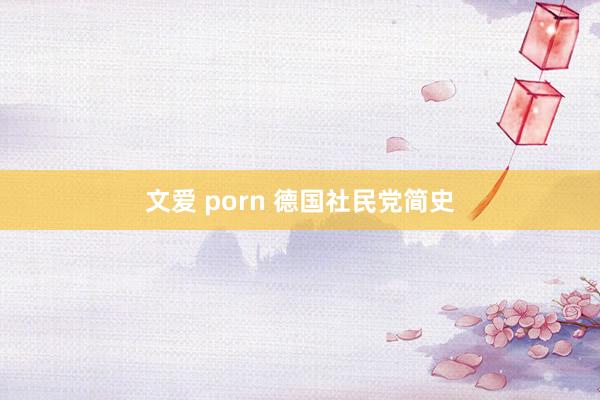 文爱 porn 德国社民党简史