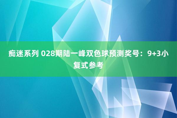 痴迷系列 028期陆一峰双色球预测奖号:9+3小复式参考